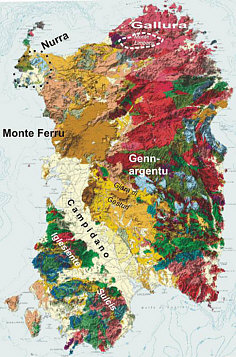 Geologie Sardinien - Übersicht